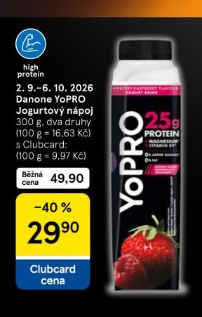 Danone YoPRO Jogurtový nápoj 300 g, dva druhy
