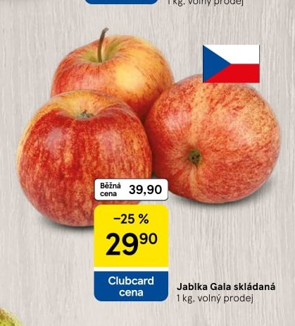 Jablka Gala skládaná