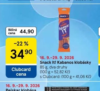 Snack It! Kabanos klobásky