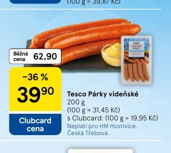 Tesco Párky vídeňské