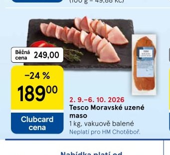 Tesco Moravské uzené maso