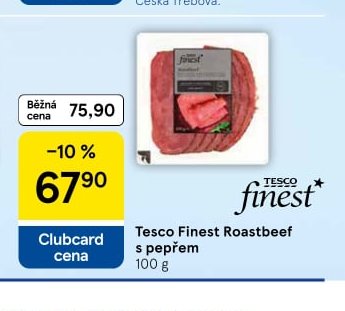 Tesco Finest Roastbeef s pepřem