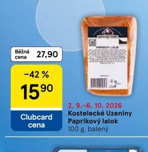 Kostelecké Uzeniny Paprikový lalok