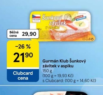 Gurmán Klub Šunkový závitek v aspiku