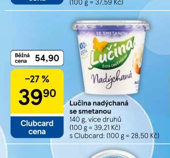 Lučina nadýchaná se smetanou 140 g