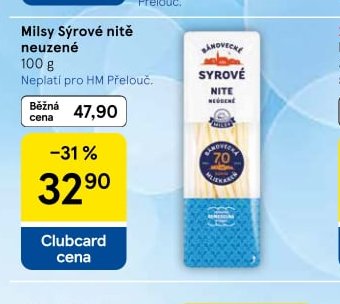 Milsy Sýrové nitě 100 g