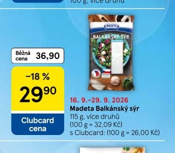 Madeta Balkánský sýr 115 g