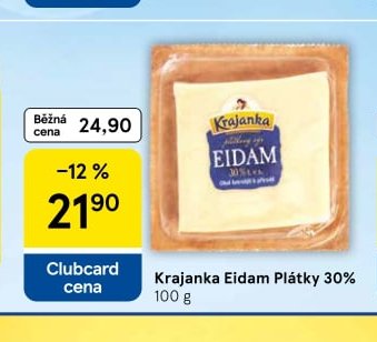 Krajanka Eidam Plátky 30% 100 g