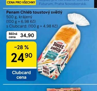 Penam Chléb toustový světlý
