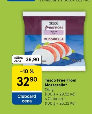 Tesco Free From Mozzarella 125 g