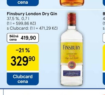 Finsbury London Dry Gin