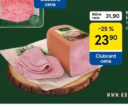 Krahulík Dušená šunka zauzená 100 g, pultový prodej