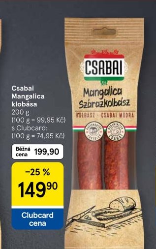 Csabai Mangalica klobása 200 g