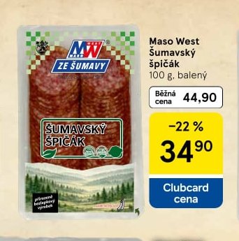 Maso West Šumavský špičák 100 g, balený