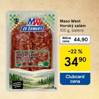Maso West Horský salám 100 g, balený