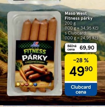 Maso West Fitness párky 200 g