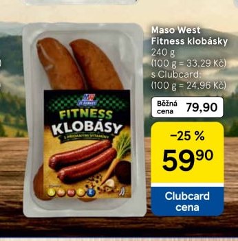 Maso West Fitness klobásky 240 g