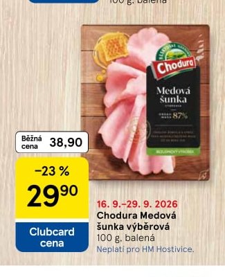 Chodura Medová šunka 100 g, balená