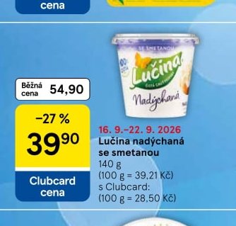 Lučina nadýchaná se smetanou 140 g