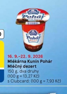 Mlékárna Kunín Pohár