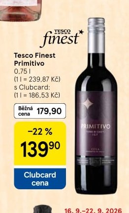 Tesco Finest Primitivo