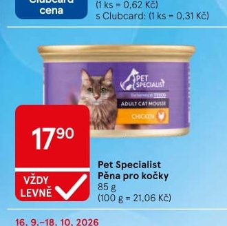 Pet Specialist Pěna pro kočky 85 g