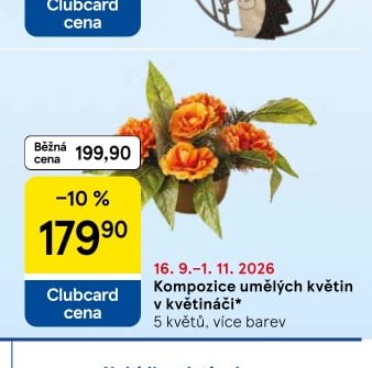 Kompozice umělých květin v květináči