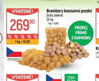 Brambory konzumní pozdní - Globus aktualniletaky.eu