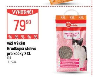 Váš Výběr Hrudkující stelivo pro kočky XXL