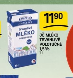 MADETA JČ MLÉKO TRVANLIVÉ POLOTUČNÉ 1,5% 1 l