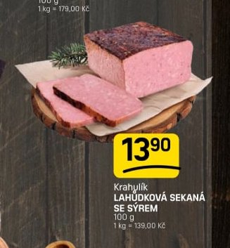 Krahulík LAHŮDKOVÁ SEKANÁ SE SÝREM