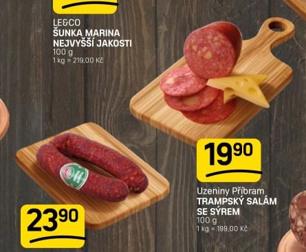Uzeniny Příbram TRAMPSKÝ SALÁM SE SÝREM