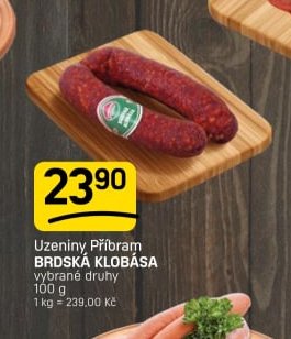 Uzeniny Příbram BRDSKÁ KLOBÁSA