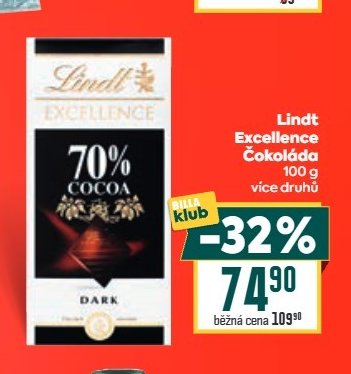 Lindt Excellence Čokoláda