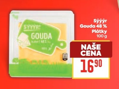 Sýýýr Gouda 48 % Plátky