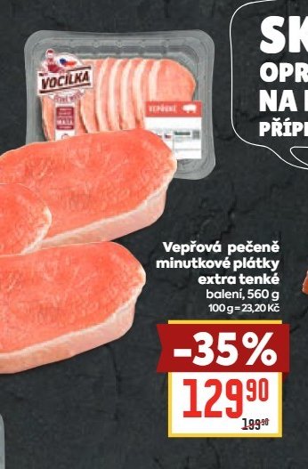 Vepřová pečeně minutkové plátky extra tenké