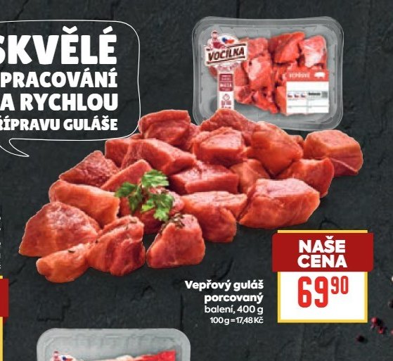 Vepřový guláš porcovaný