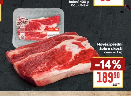 Hovězí přední žebro s kostí