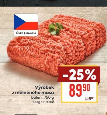 Výrobek z mělněného masa