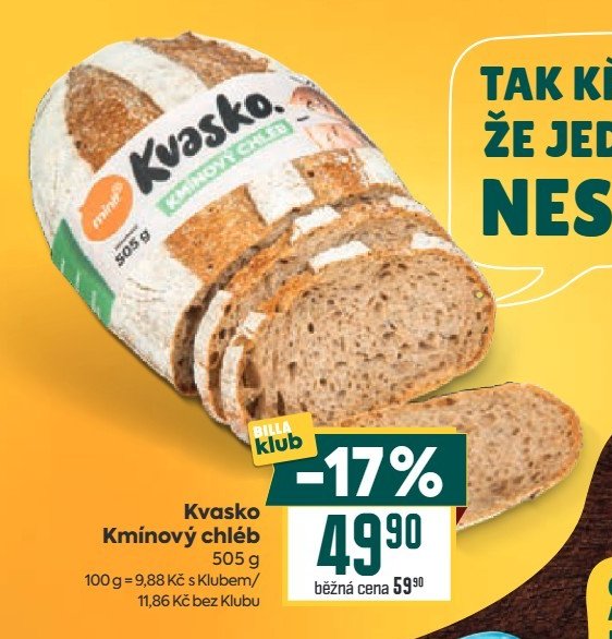 Kvasko Kmínový chléb 505 g