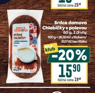 Srdce domova Chlebíčky s polevou 60 g