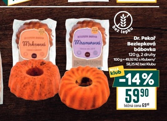 Dr. Pekař Bezlepková bábovka 120 g