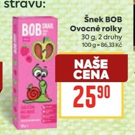 Šnek BOB ovocné rolky