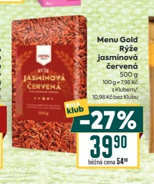 Menu Gold Rýže jasmínová červená