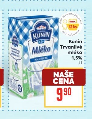 Kunín Trvanlivé mléko