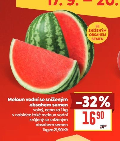 Meloun vodní se sníženým obsahem semen - BILLA aktualniletaky.eu