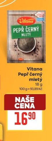 Vitana Pepř černý mletý