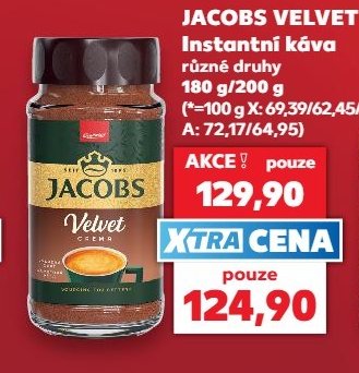 JACOBS VELVET Instantní káva různé druhy 180 g / 200 g - Kaufland aktualniletaky.eu