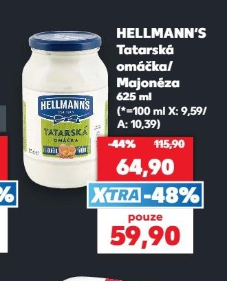 HELLMANN'S Tatarská omáčka/Majonéza - Kaufland aktualniletaky.eu