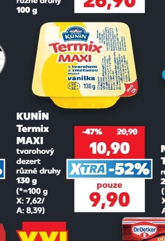 KUNÍN Termix MAXI tvarohový dezert - Kaufland aktualniletaky.eu